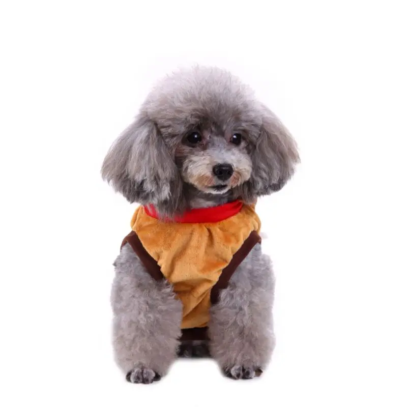 Рождественская Одежда для животных Полосатое пальто собак куртки одежда