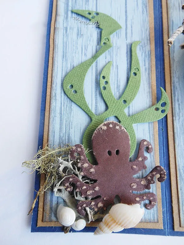 Летние морские водоросли металлические режущие штампы для diy скрапбукинга