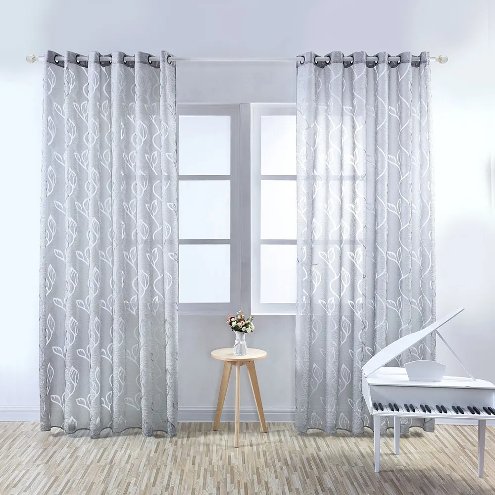 Шторы из белого тюля в европейском стиле Современные однотонные прозрачные