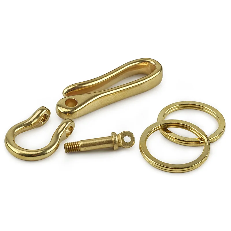 Латунный брелок латунный U образный ключ крючок медные крючки пряжка инструмент