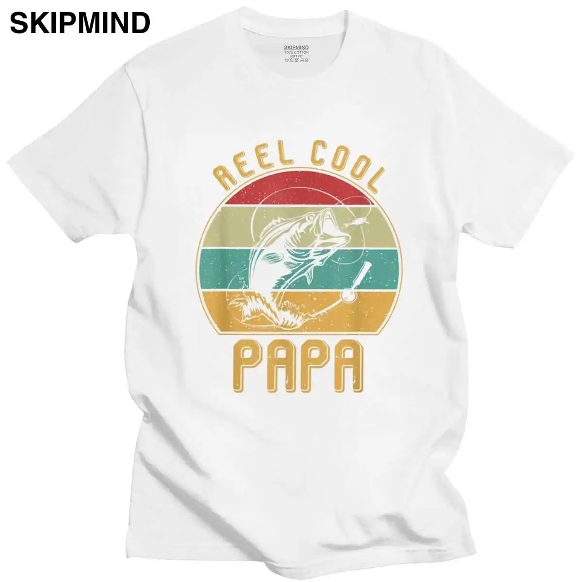 

Футболка мужская с принтом «катушка», крутая тенниска из мягкого хлопка с короткими рукавами, подарок на день отца, уличная одежда с рыбками