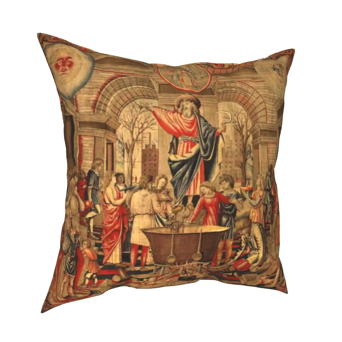 Benedetto Da Milano Pillow Cases Vintage Aubusson French Antique Cushion Covers Decor Throw Pillow Case Cover for Home 18'