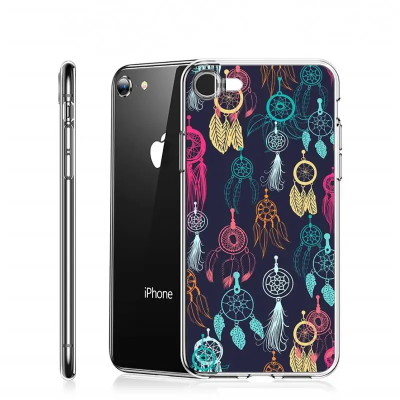 

Dream Catcher art aesthetics pattern Phone Case Transparent for iPhone 6 7 8 11 12 s mini pro X XS XR MAX Plus