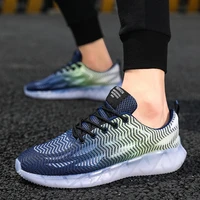 large size camouflage jelly soled coconut shoes flying woven low top lace up sneakers student running shoes