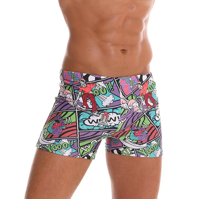 

Hot Swimwear Men Breathable Swimsuits Man Swim Trunks Boxer Briefs Sunga Swim Suits Maillot De Bain Beach Shorts