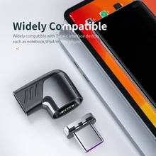 Typec 100W Elbow Magnetic Adapter Connect charging cable USB-C famale to male PD fast charger converter for macbook ipad sunsumg