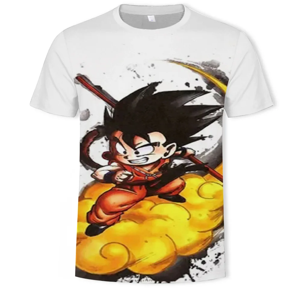 Супер Saiyan 3D футболка аниме Dragon Ball Z Goku летние модные футболки для мужчин/мальчиков