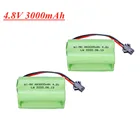 Аккумуляторная батарея 4,8 в, 3000 мАч, Ni-MH, для радиоуправляемых игрушек, танков, роботов, машинок, поездов, аксессуаров для модели-роботы, 4,8 в