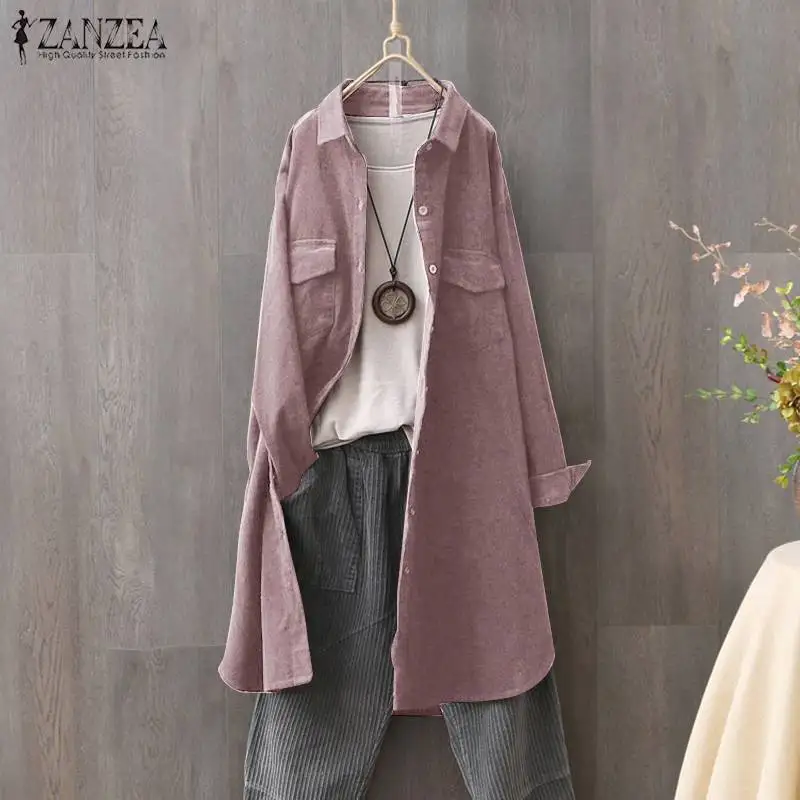 

Женская Вельветовая блузка с длинным рукавом, на весну