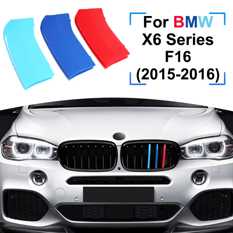 3 шт автомобильный 3D M Стайлинг передняя решетка отделка для BMW X6 серии F16 2015 2016