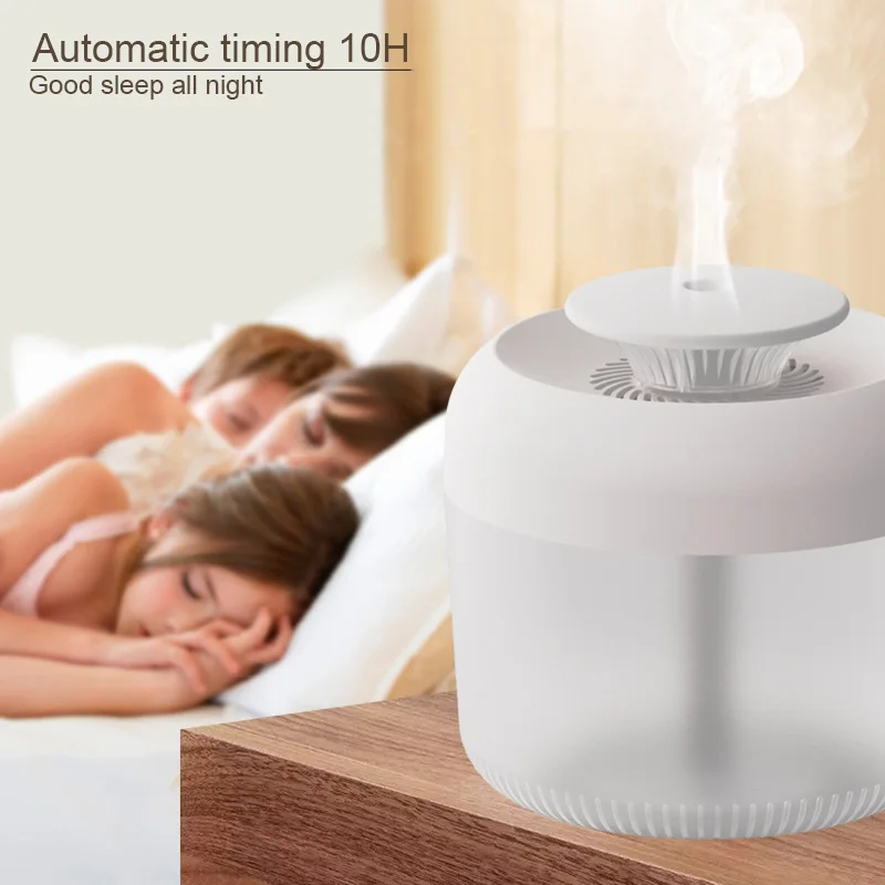 2400ml Air Humidifiers Large Capacity Mist Maker USB Ultrasonic Fogger Home Office Fragrance Aroma Diffuser with LED Light | Бытовая