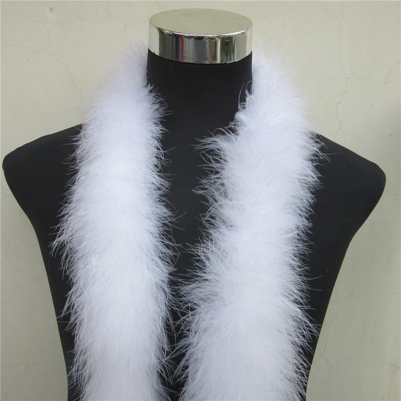 Модные мягкие пушистые Окрашенные Перья боа 2 метра 50 г настоящая натуральная