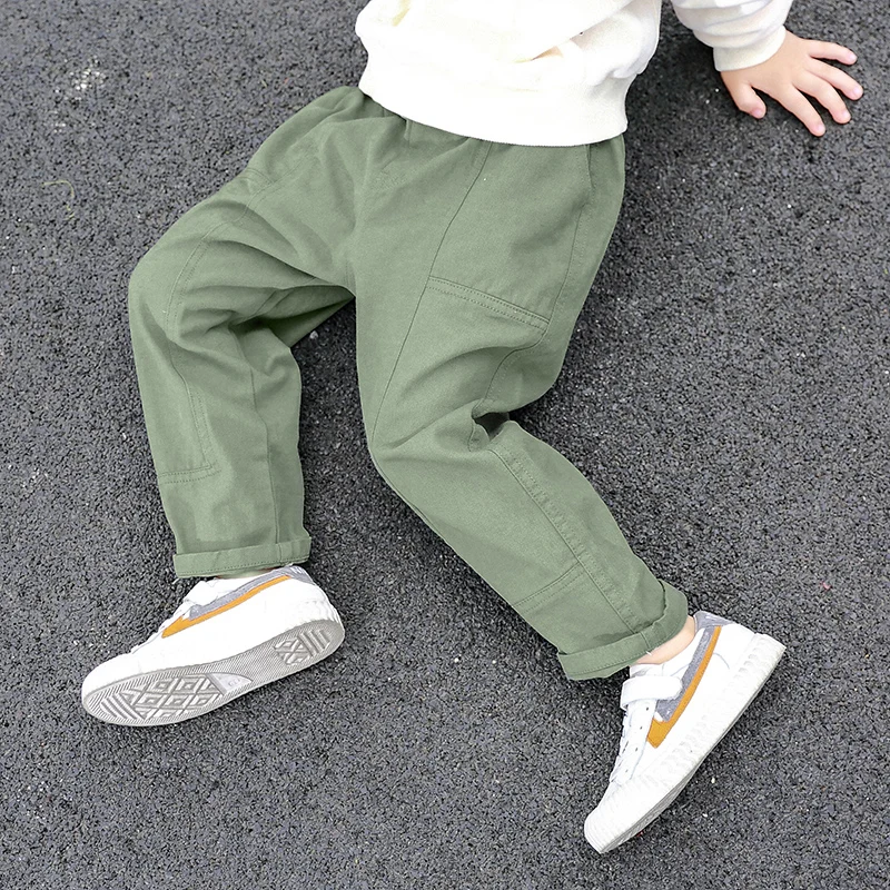

2020 Boy Pants Season Thin Section Children's Feet Pants Casual Pants Nine Points Pants Korean Version of The Tide Pants