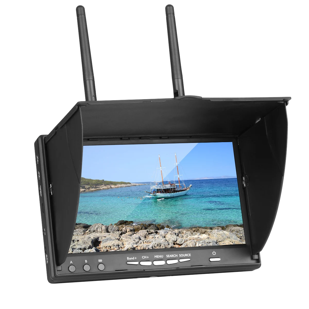 

LCD5802S 40CH Raceband 5,8G 7-дюймовый монитор приемника разнесенных сигналов со встроенной батареей для FPV мультикоптера аксессуары