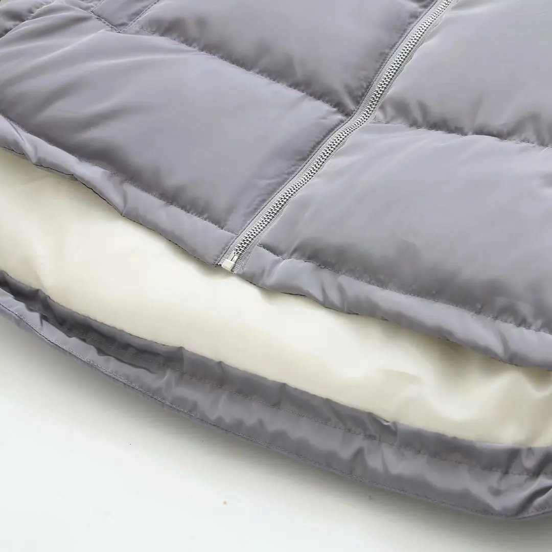 

Winter Women Parka Oversize Padded Jacket Warm Thick Knitted Hooded Clothes Loose Asymmetric Coat Fashion Casual Outerwear 2020