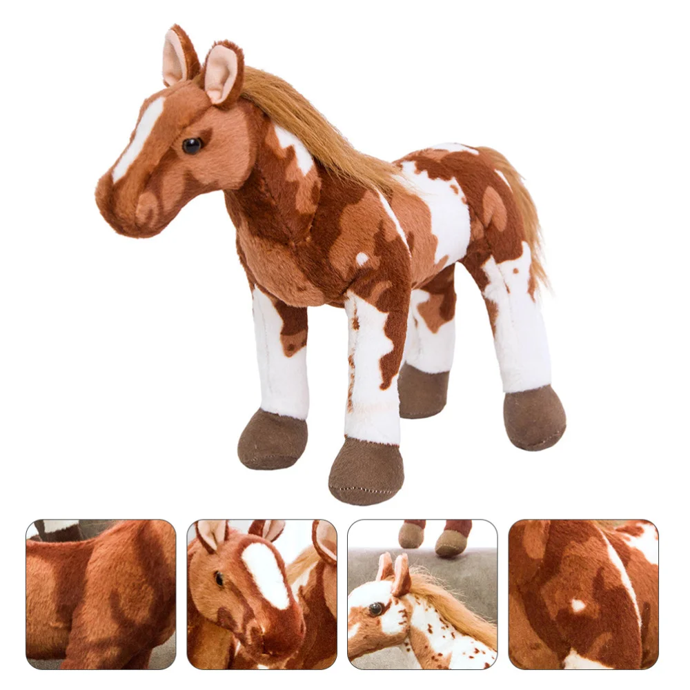 

1pc Horse Plush Doll Horse Modeling Stuffed Gift Animal Doll Gift