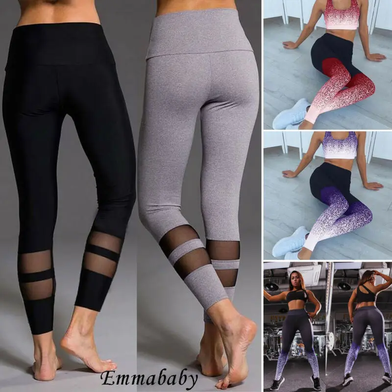 Женские Стрейчевые леггинсы с высокой талией сексуальные повседневные