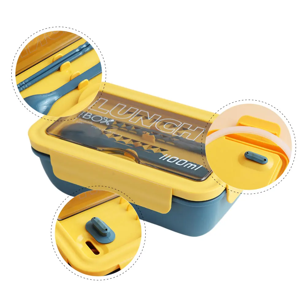 

Japanese Plastic Lunch Box For Kids School Creative Bento Box With Compartment Tableware Leak-Proof Food Container Box