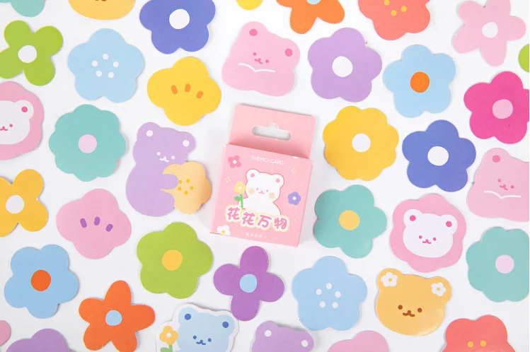 

Flower animal decorative sticker(1pack=46pieces)