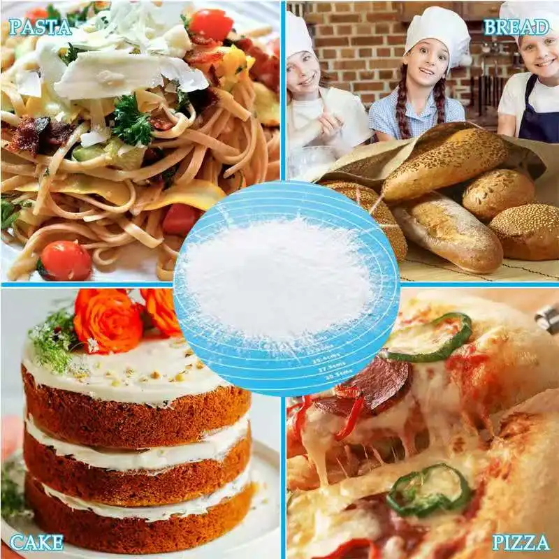 

Multi-Size Siliconen Bakken Mat Vel Extra Grote Bakken Mat Voor Rolling Deeg Pizza Deeg Non-Stick Maker Houder Gebak