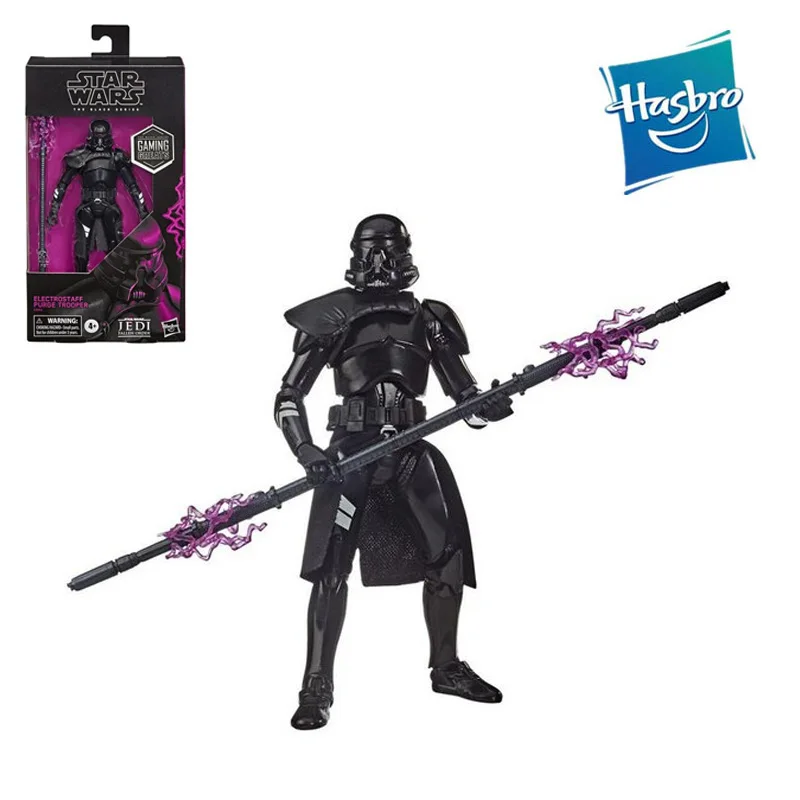 

6Inch Hasbro Movie Star Wars Black Serie Electrostaff Purge Trooper Pvc Anime Action Figures Collection Model Adult Kids Toys