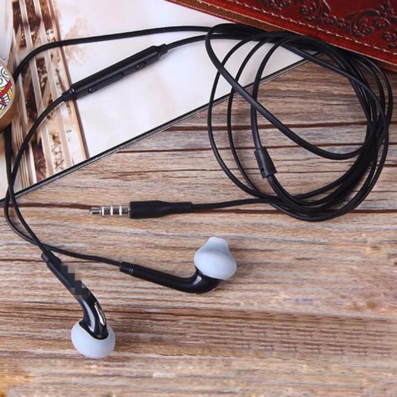 3 5mm jack headset earphone mic remote volume control for samsung galaxy s6 edge s5 s4 note 5 4 3 handfree headphone earbuds free global shipping