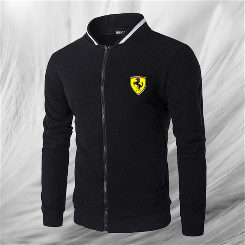

2021 New Hot Sale Ferrari Brand Men's Winter Jacket PrintedJacket Men's Casual Fashion Zipper Coat Jacket Top Direct Sales