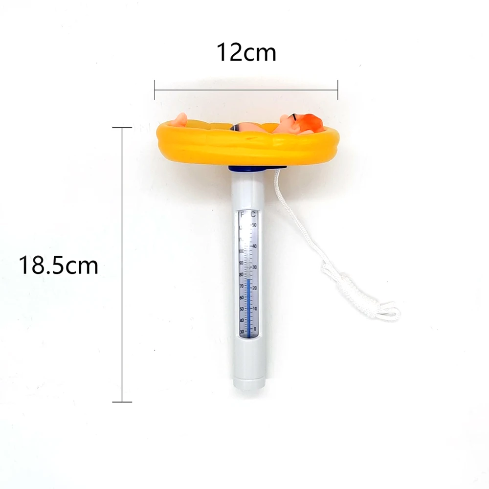 

Cartoon Water Temperature Floating Swimming Pool Thermometer Portrait CartoonThermometers With String For Spas Hot Tubs