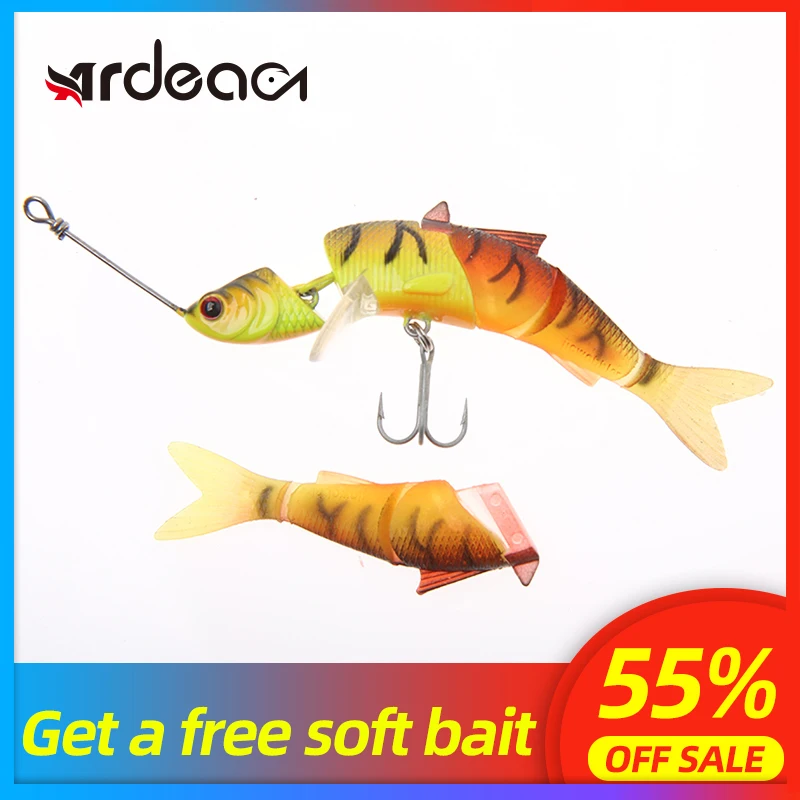 Ardea жесткая приманка 1 шт. 3 шарнирная секция Swimbait рыболовные приманки жесткие с
