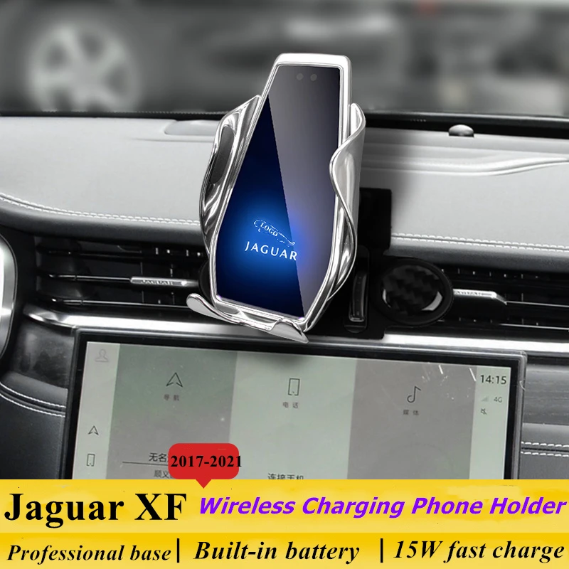 

For 2017-2021 Jaguar XF Car Phone Holder Air Vent Wireless Charger 360 Rotating Navigation Bracket GPS Support