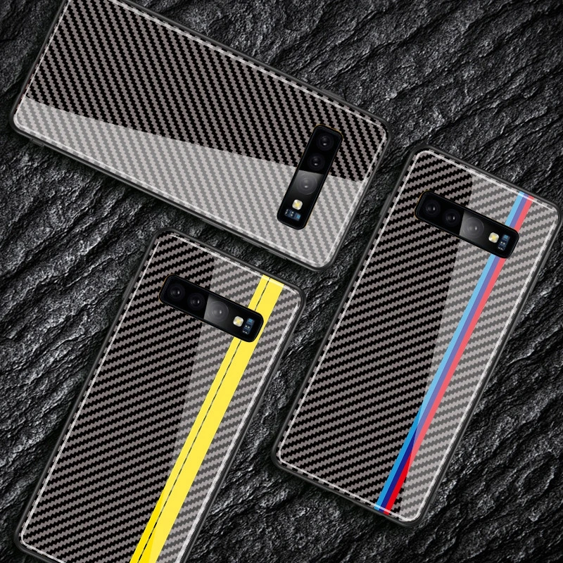 Роскошный силиконовый защитный чехол из закаленного стекла для samsung Galaxy S8 S9 S10 Plus