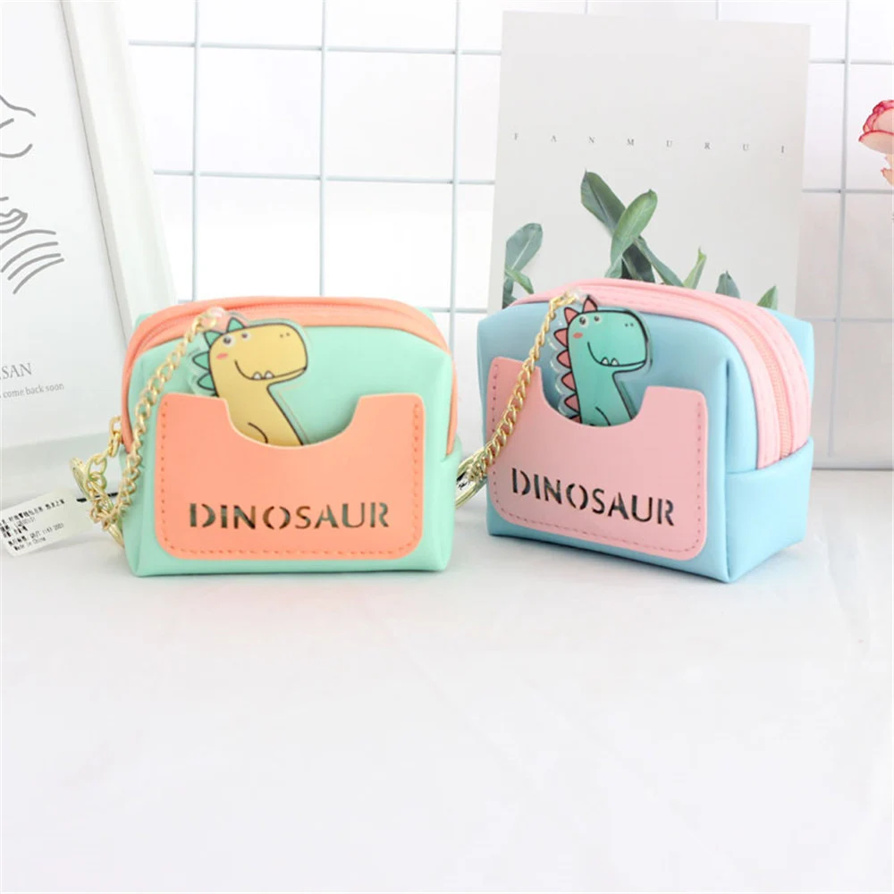 

Cute Dinosaur Coin Purse Business Credit Card Holder Coin Pouch Children Purse Card Case Portable Key Chain Key Holder