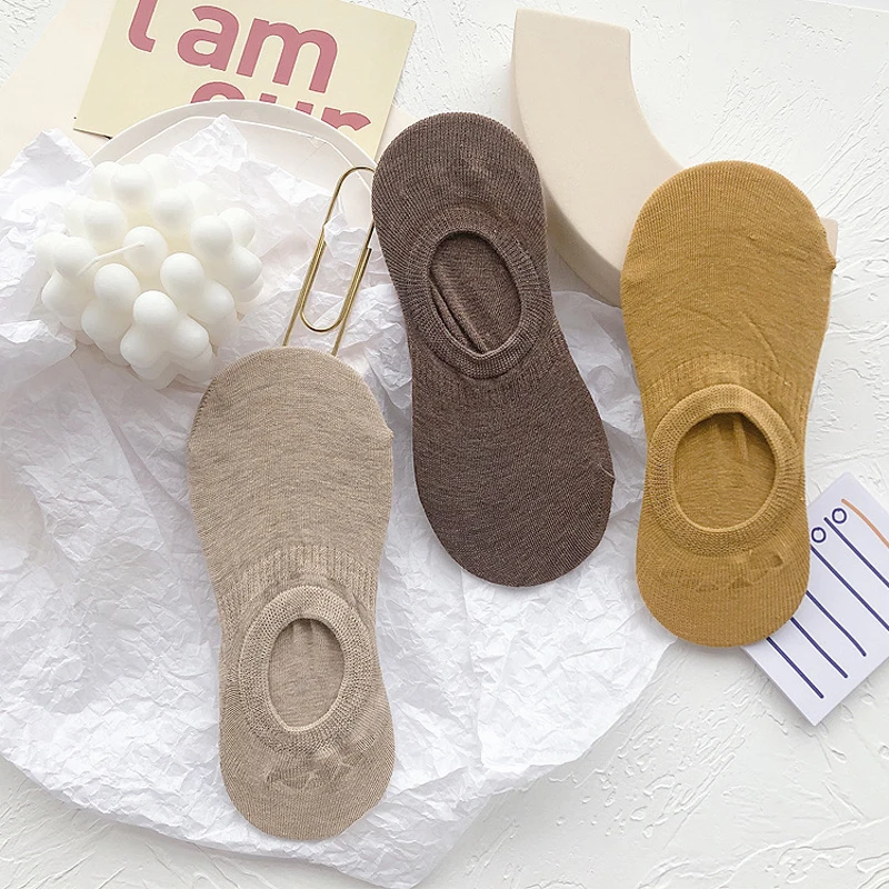 10 пар невидимые женские носки хлопковые тонкие дышащие короткие в японском стиле