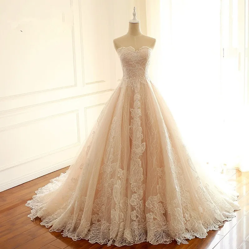 

Special Floral Lace Long Evening Dresses 2021 Elegant Strapless Off Shoulder Abendkleider Evening Gowns Vintage Formal Dreses