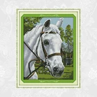 Набор для вышивки крестиком Joy Sunday, холст с принтом Белая лошадь, рукоделие вышивка ручная работа