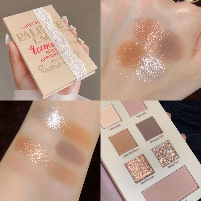 

7 Color Eyeshadow Palette Glitter Shimmer Matte Pigmented Eyeshadow Pallete Metallic Diamond Makeup Palette Cosmetic アイシャドー