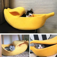 ultra deluxe banana shape cat bed house portable funny cozy cat mat beds pet basket cushion multicolor durable kennel warm cats