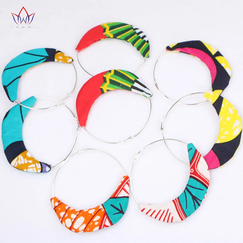 Женские серьги с этническим узором крупные ручной работы в африканском стиле