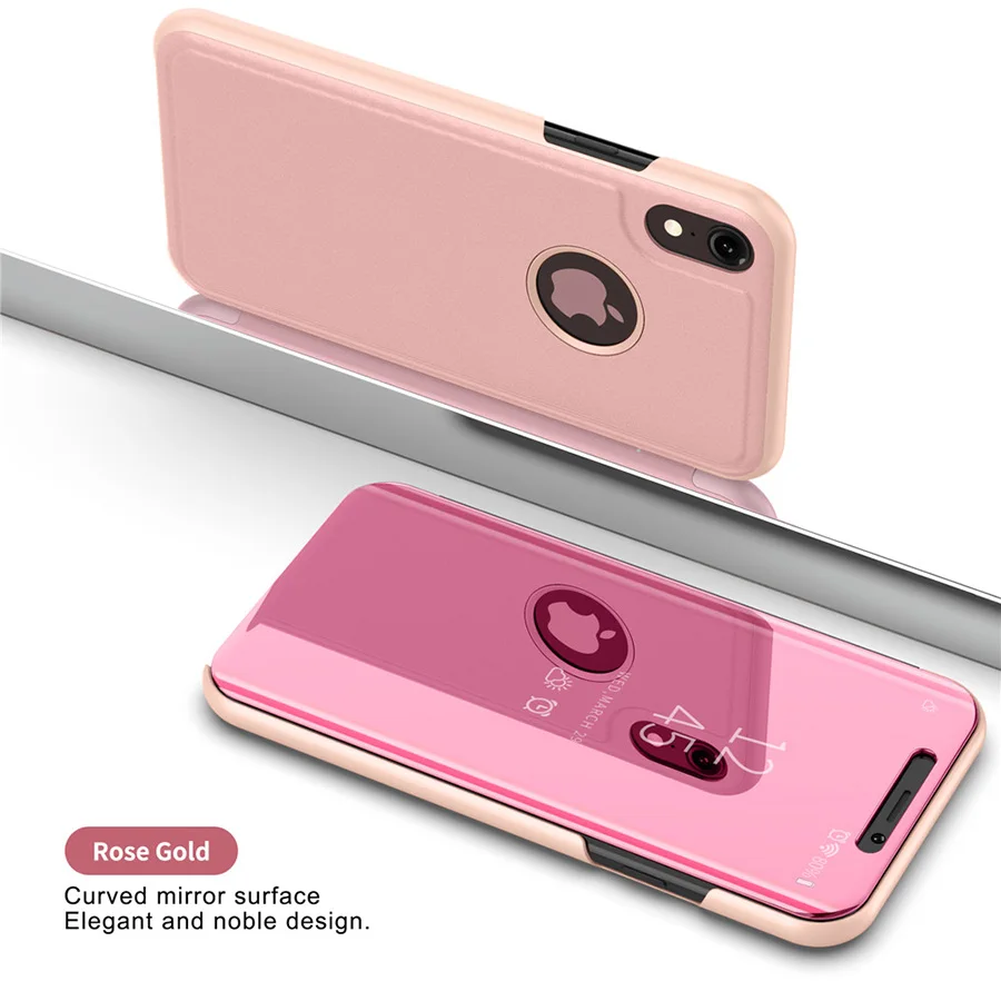 Роскошный умный флип-чехол для Xiaomi Redmi Note 7 5 6 Pro зеркальный кожаный чехол 7A 6A 5A Plus 4X