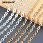Цепочка для самостоятельного изготовления ювелирных изделий GUFEATHER, набор для самостоятельного изготовления ювелирных изделий из меди и никеля, 18k, аксессуары для самостоятельного изготовления браслетов и ожерелий, 1 млот, C186