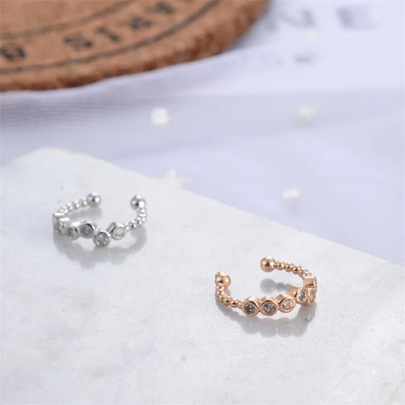 Mostyle, 1 шт., винтажная корона, цветок, лист, манжеты для ушей, не прокалываются, клипсы для женщин, трендовые, панк, маленькие, резные, полые, с кристаллами