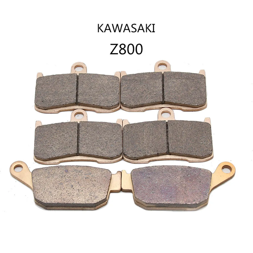 Motorcycle Accessories For Kawasaki Z800 Sintered Brake Pads Front And Rear Copper Brake Pads Z 800 Abs ZR800 2013-2016