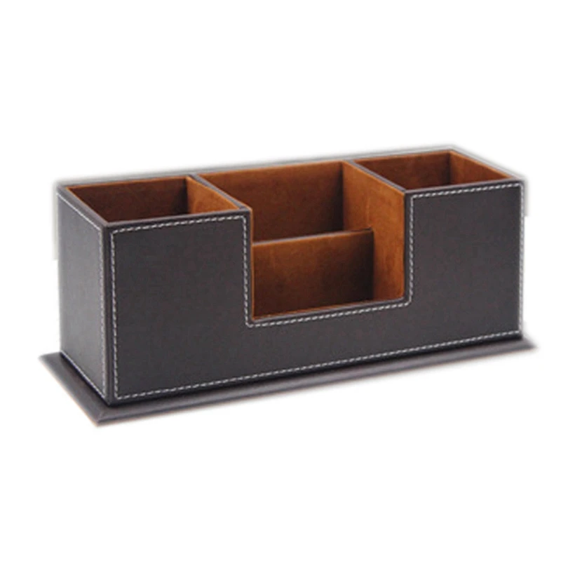 Офисный держатель для карандашей из искусственной кожи многофункциональные