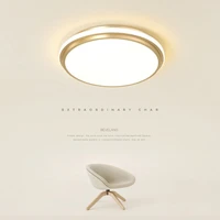 ceilling lamproom lamp nordic light luxury golden round simple modern ceiling lamp fashionable atmosphere led study bedroom lamp