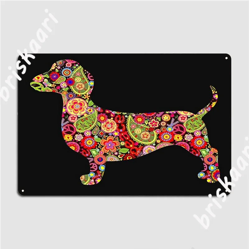 

Dachshund Girl-Funny Dachshund Hippie Dog Lovers Metal Signs Club Bar Painting Décor Design Tin sign Posters