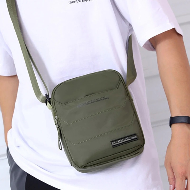 Мужская сумка на ремне нейлоновая Повседневная через плечо модная с клапаном и