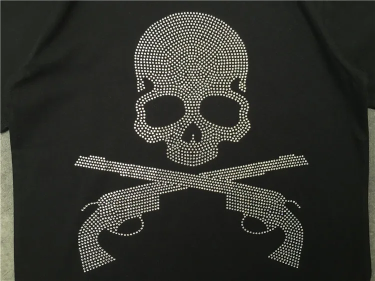 Новые роскошные мужские футболки с принтом &quotчереп&quot &quotкость&quot