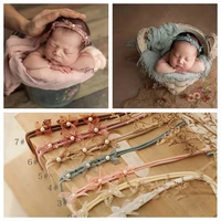 new fashion princess girl pearl lace bow hair band newborn photography props head flower hair band photo photography