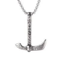 trendy mens jewelry stainless steel hoe pendant necklace men party accessories birthday gift for boyfriend sp0419