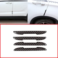 4 pcs soft carbon fiber car door anti collision strip trim for bmw f10 f15 f16 f30 f48 g30 g38 for mercedes benz w205 w213 w222